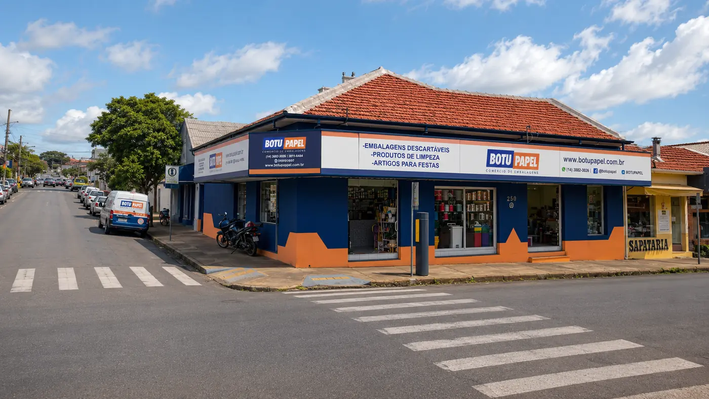 Fachada da BOTUPAPEL — Rua Floriano Simões, 280
