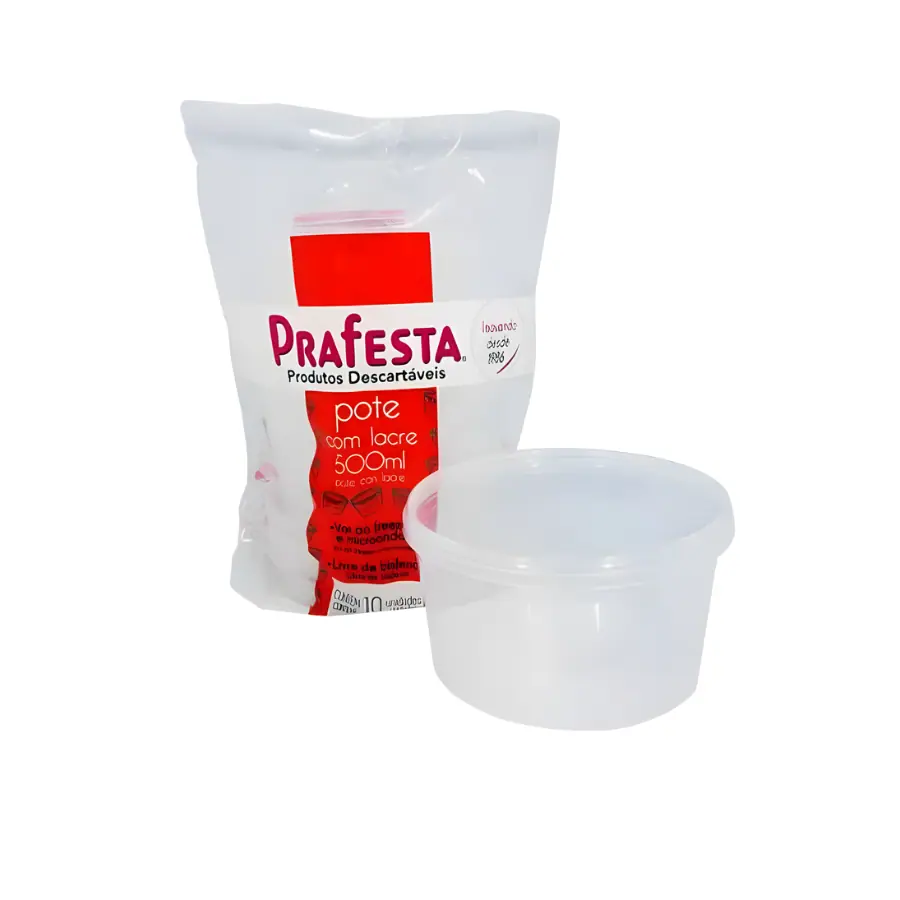 POTES REDONDO 500ML C/LACRE C/10