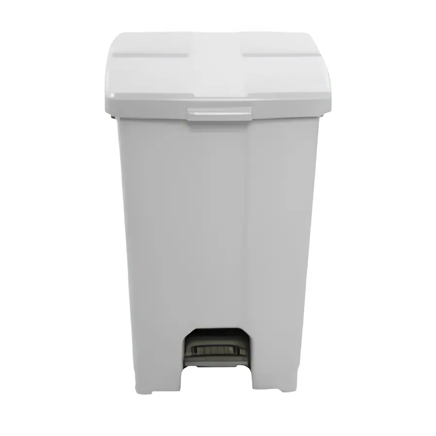 CESTO C/PEDAL QUADR.60L BRANCO