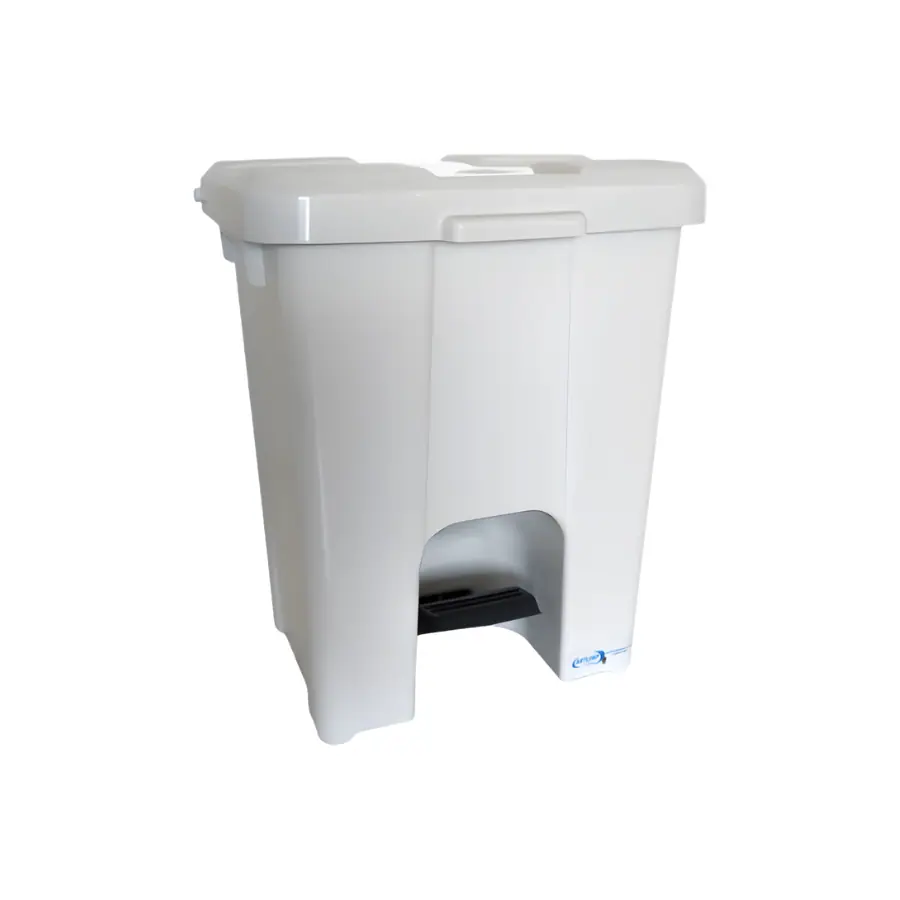 CESTO C/PEDAL QUADR.15L BRANCO