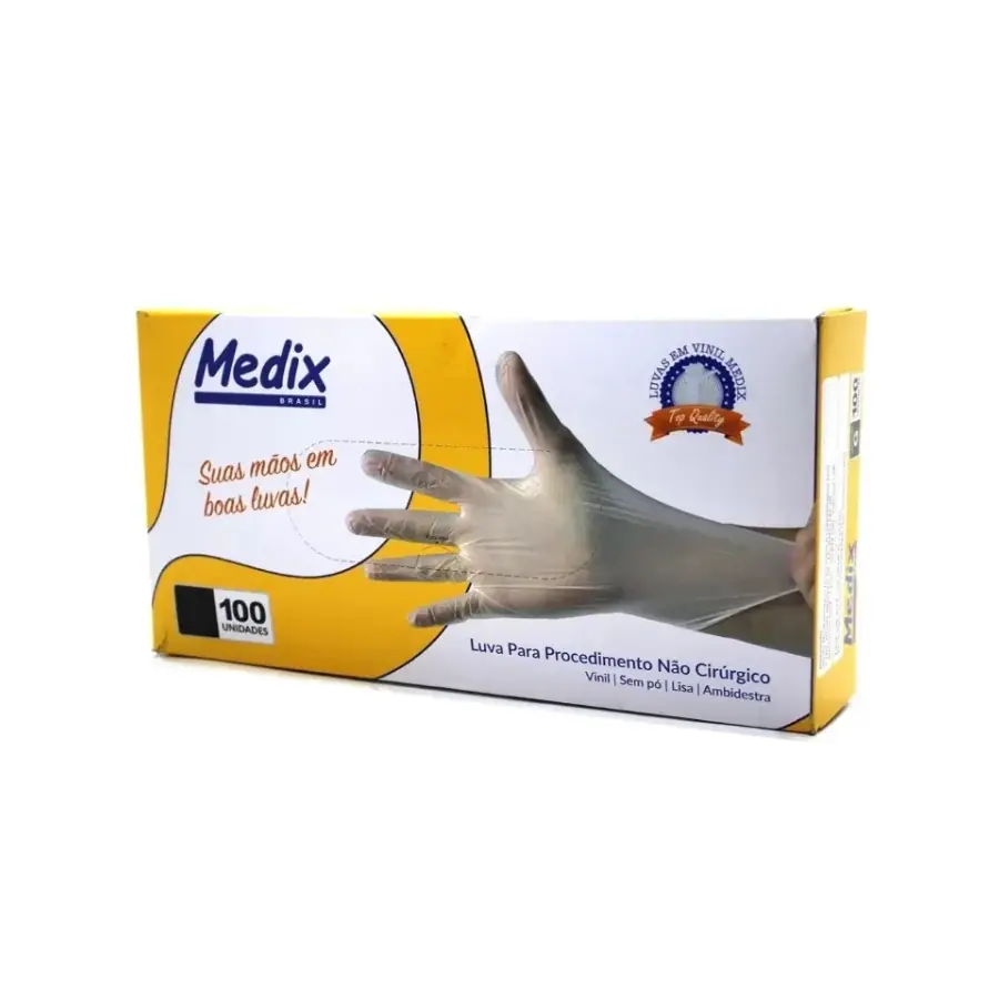 LUVAS VINIL SAUDE S/PO P