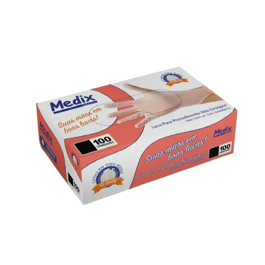 LUVAS VINIL SAUDE C/PO P
