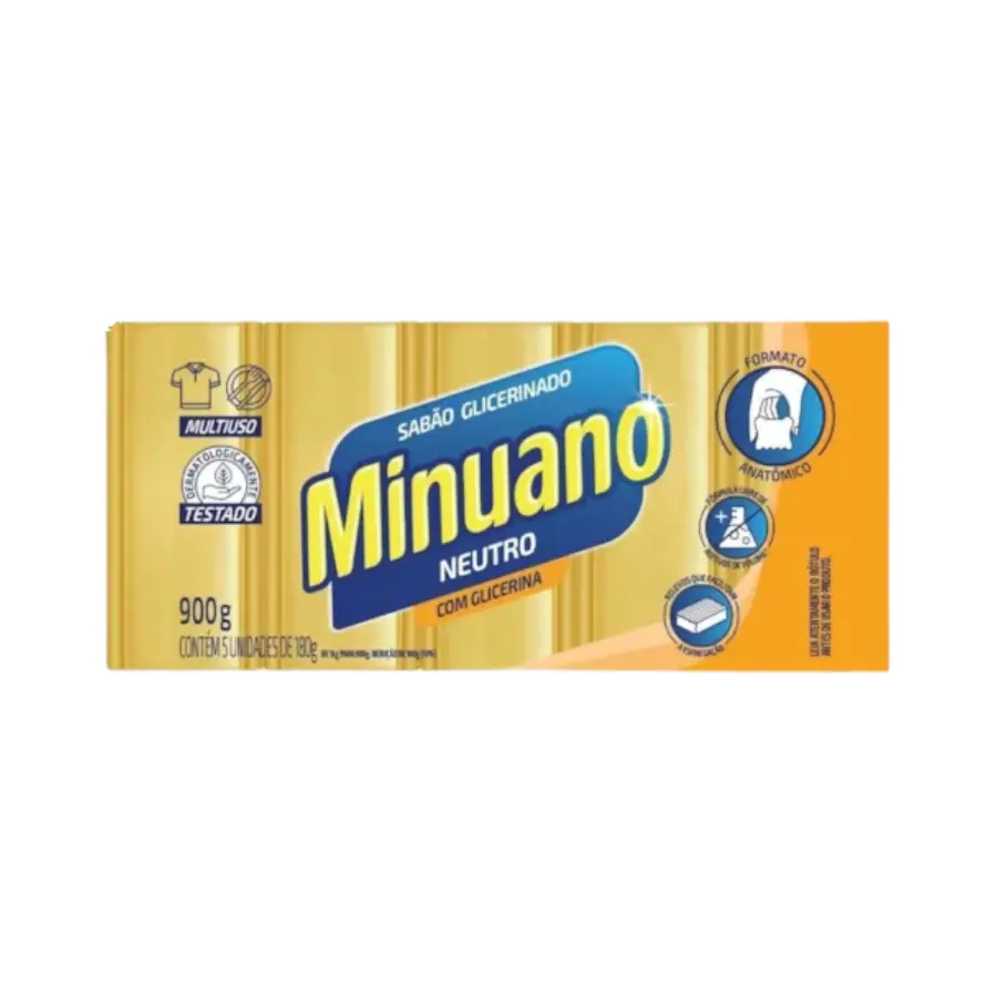 SABÃO EM PEDRA MINUANO GLIC 5X180G