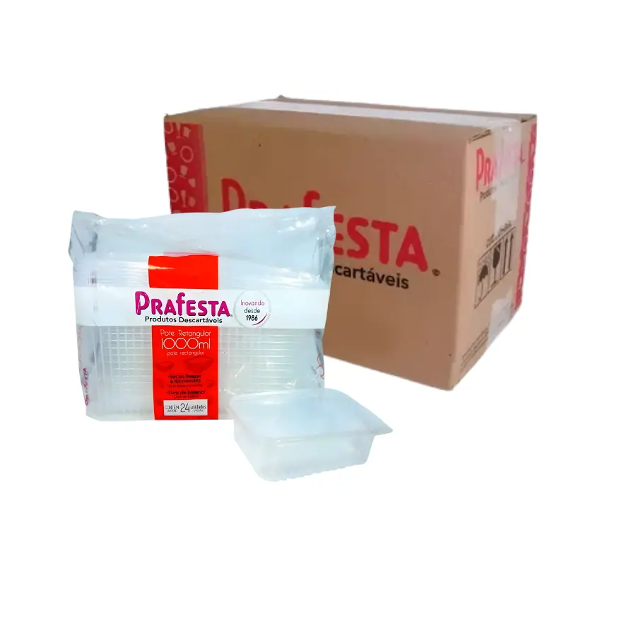 POTES RETANGULAR 150ML C/20