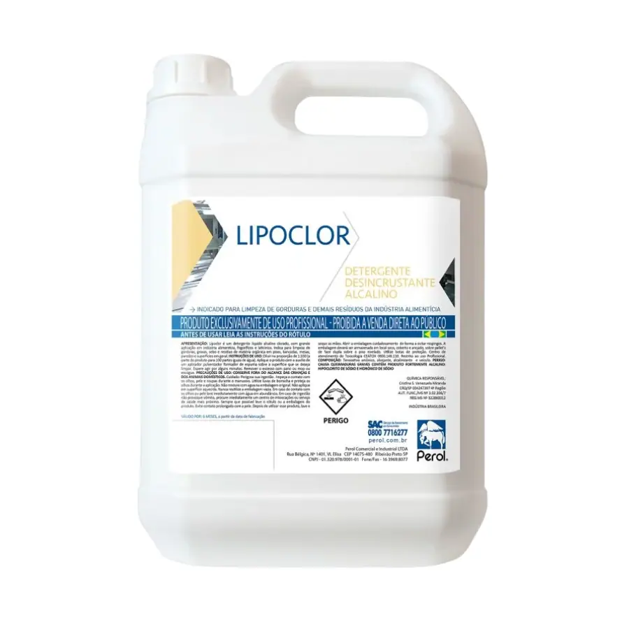 LIPOCLOR DETERGENTE ALCALINO 5LTS