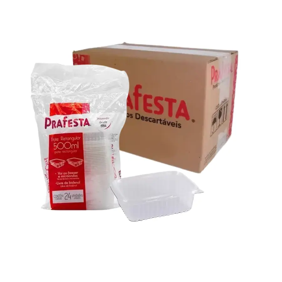 POTES RETANGULAR 500ML