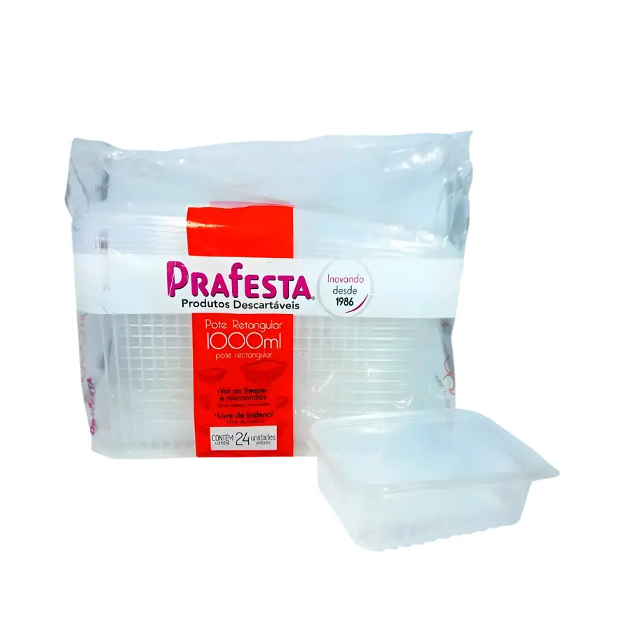 POTES RETANGULAR 1000ML
