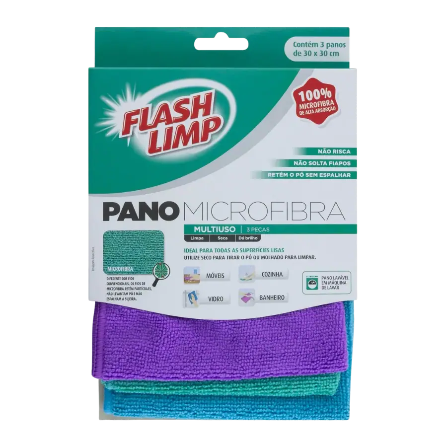 PANO MICROFIBRA MULTIUSO C/3 FLASH