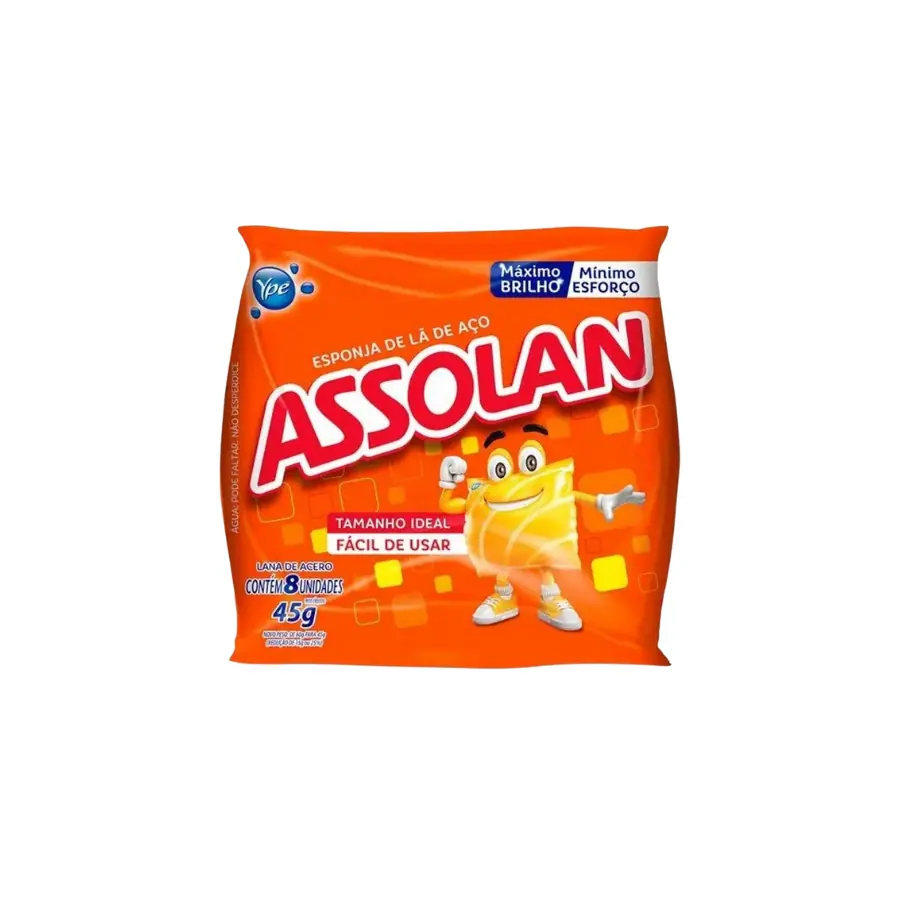 ESPONJA DE ACO ASSOLAN PACT C/8