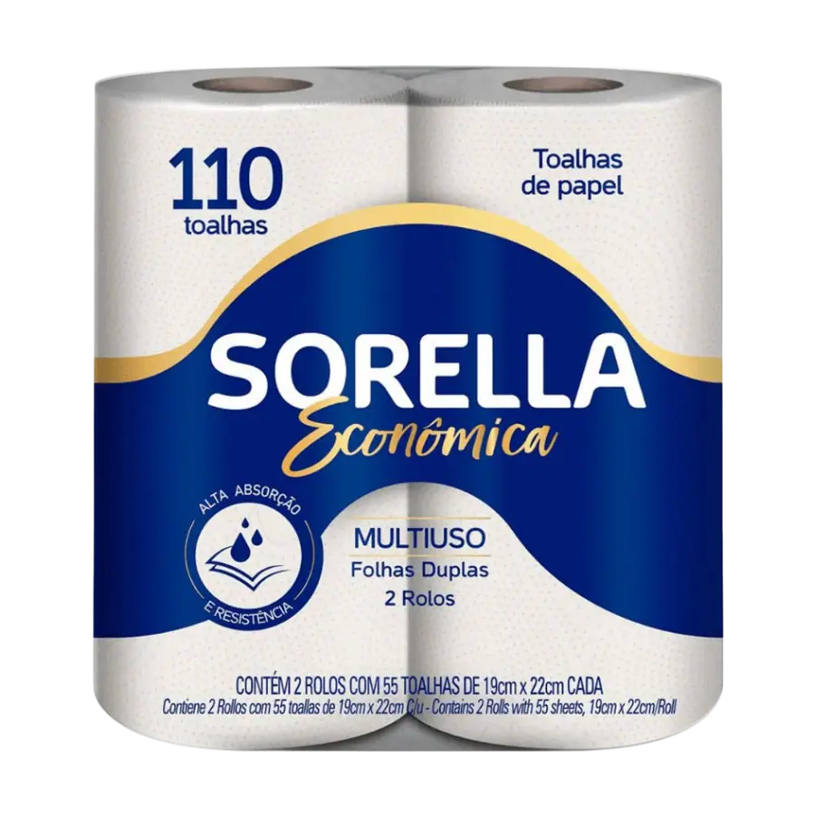 PAPEL TOALHA COZINHA SORELLA ECO 2UNI