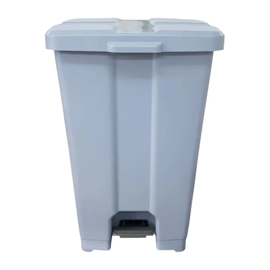 CESTO C/PEDAL QUADR.60L CINZA