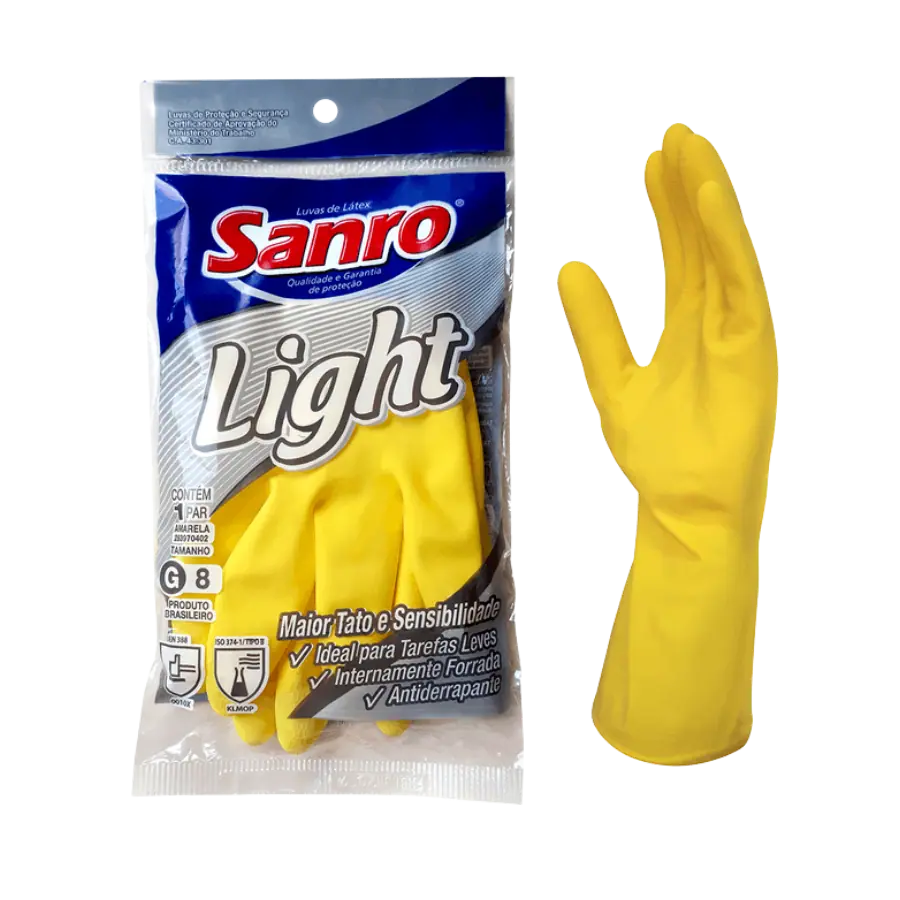 LUVAS SANRO LIGHT G AMARELA