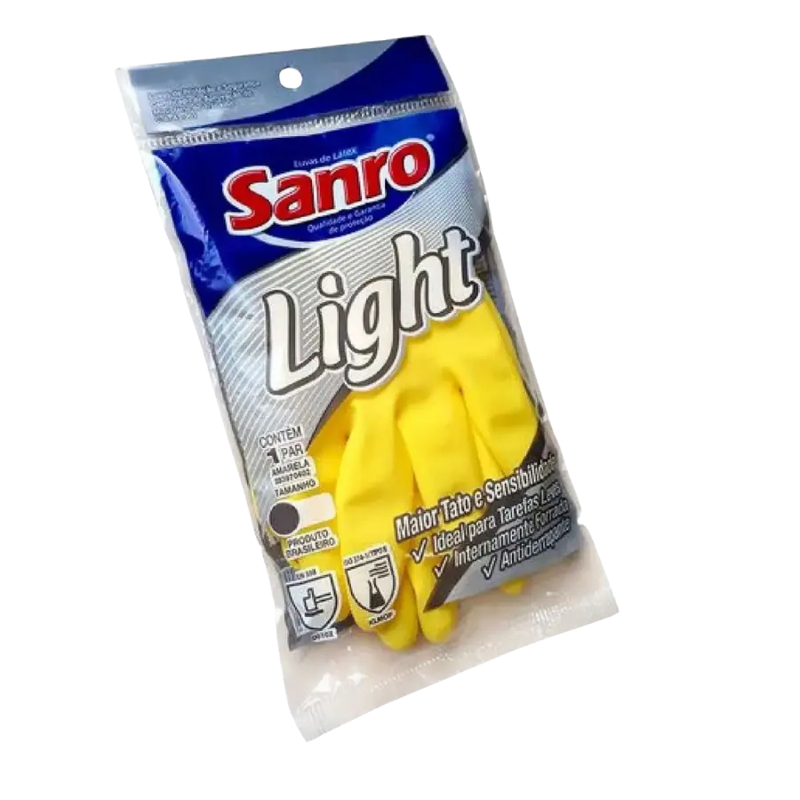 LUVAS SANRO LIGHT P AMARELA