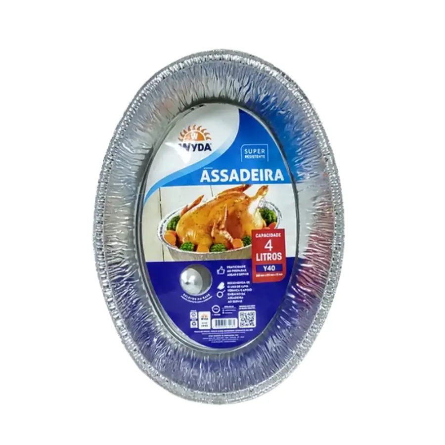 BANDEJA DE ALUMINIO OVAL 4000ML Y40