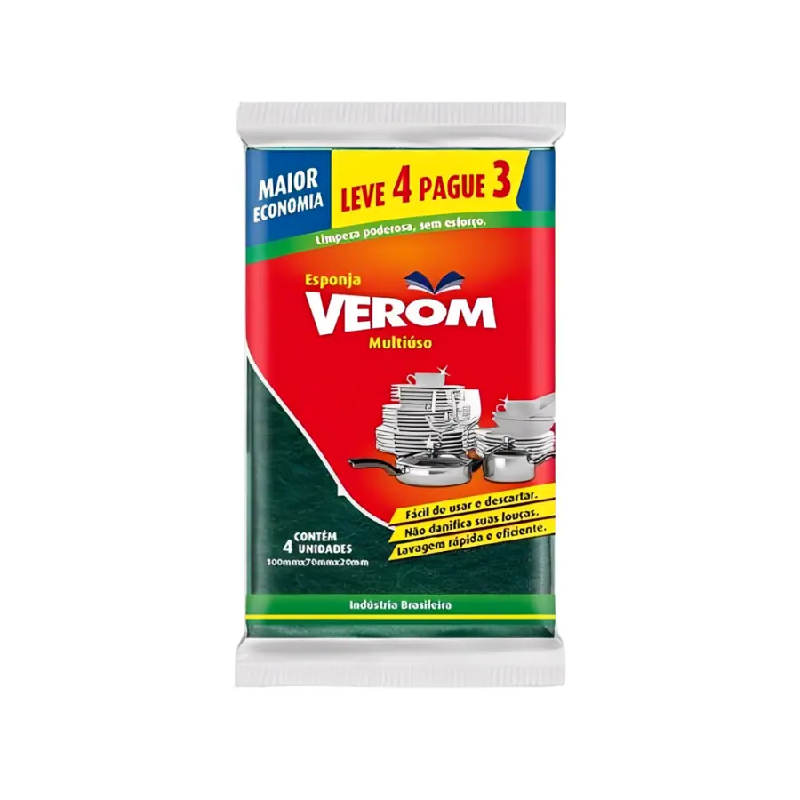 ESPONJA MULTI USO VEROM C/4