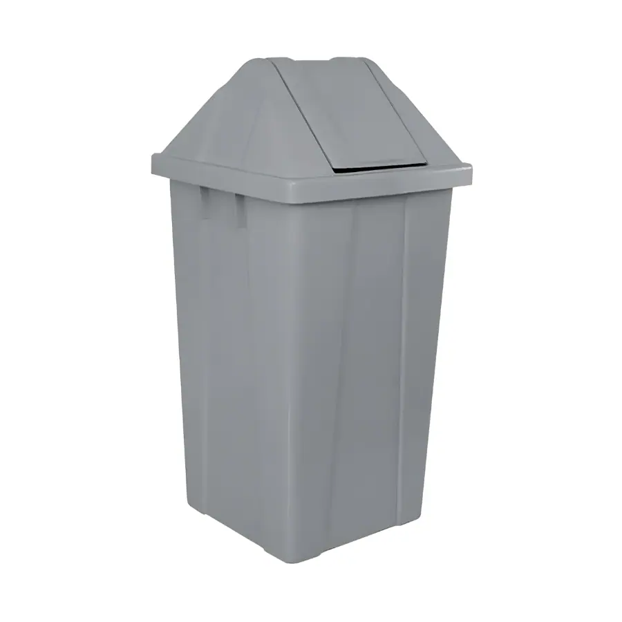 CESTO QUADR.25L VV CINZA