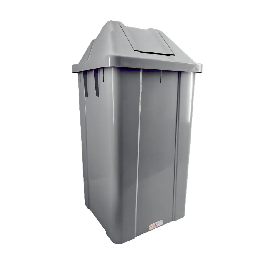 CESTO QUADR.60L VV CINZA