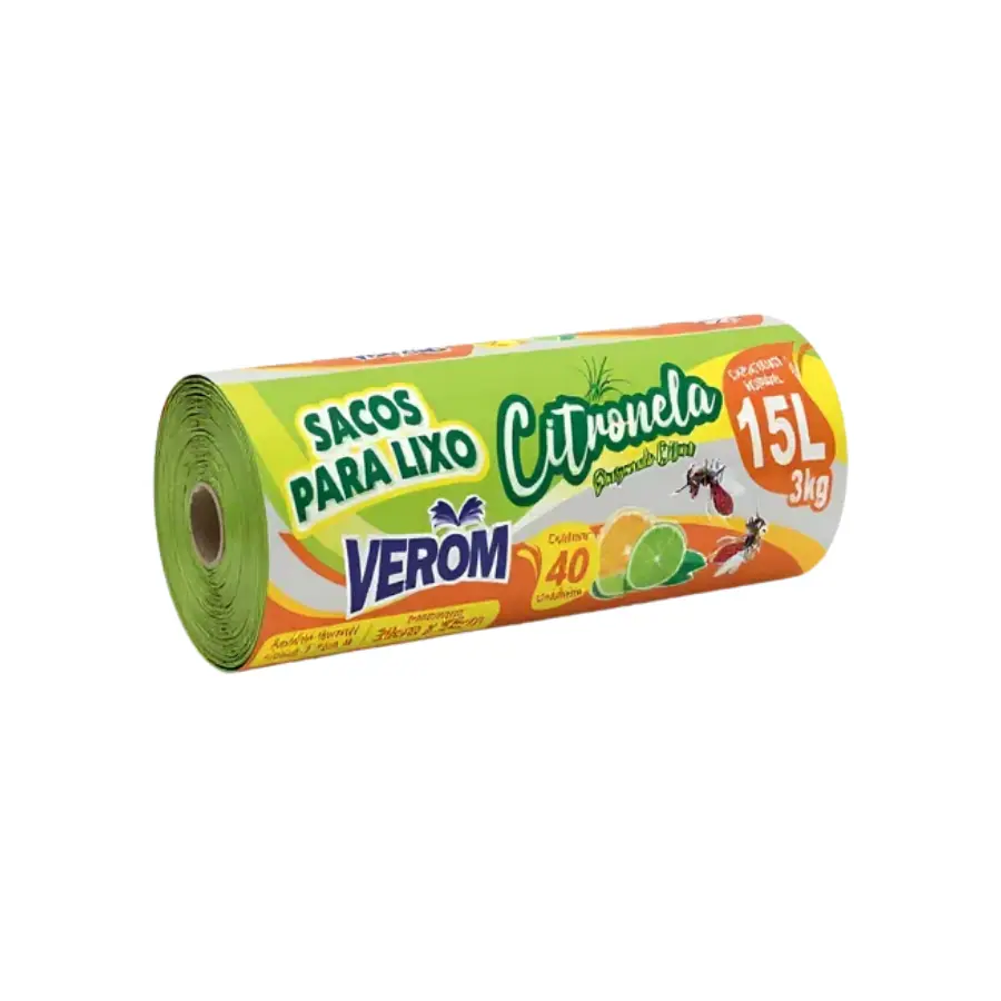 SACO DE LIXO RL VERDE CITRONELA 15L 40UN