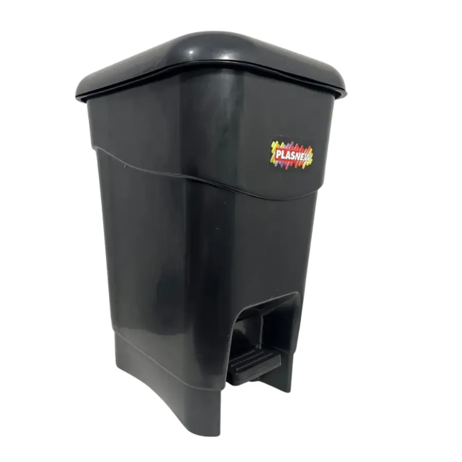 LIXEIRA 20LTS C/PEDAL PRETA REFORCADA