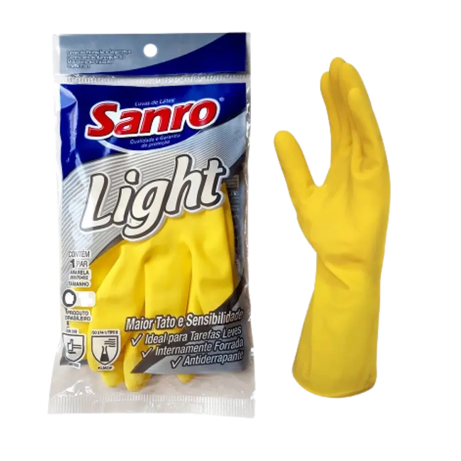LUVAS SANRO LIGHT XG AMARELA