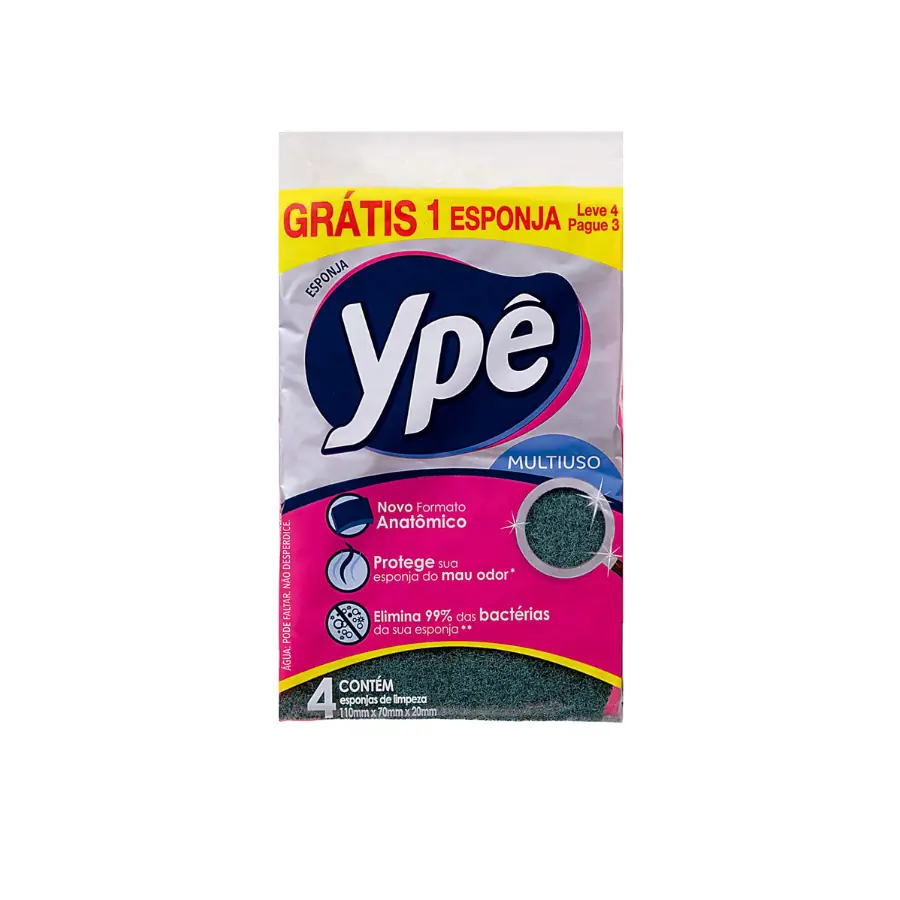 ESPONJA MULTI USO YPÊ C/4