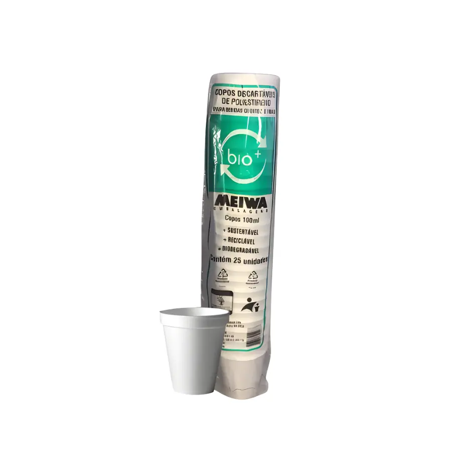 COPO ISOPOR 100ML 25 UNID MEIWA