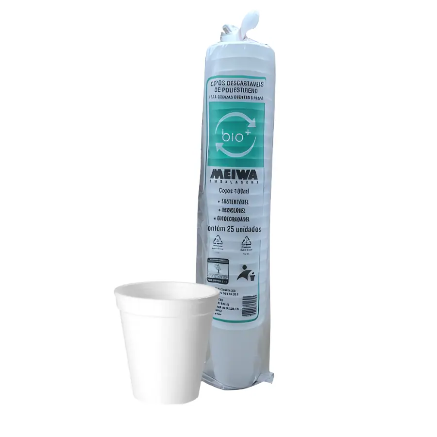 COPO ISOPOR 180ML 25 UNID MEIWA
