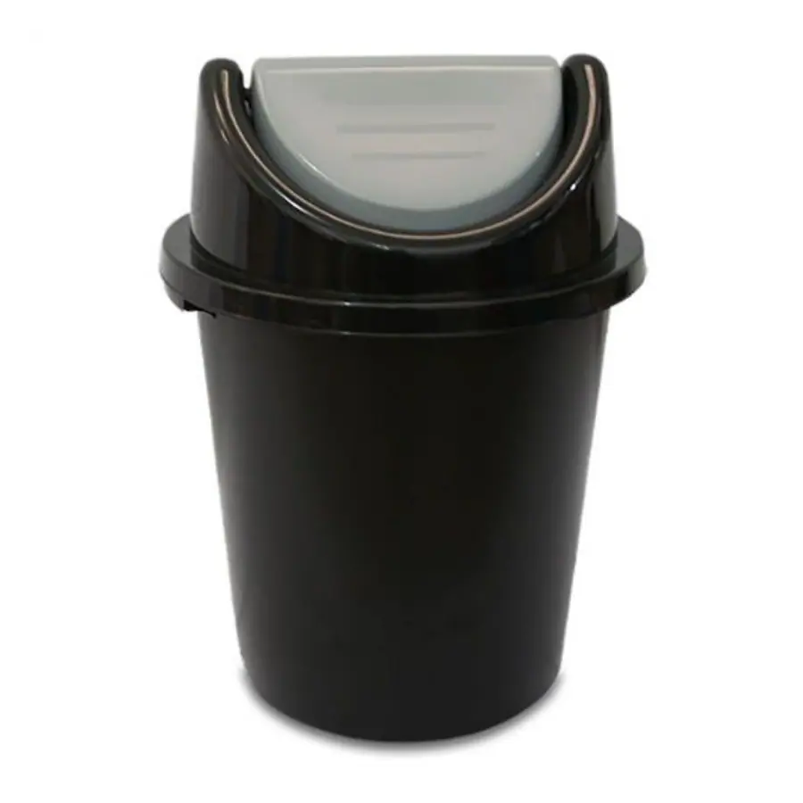 LIXEIRA BASCULANTE PRETA 53LTS